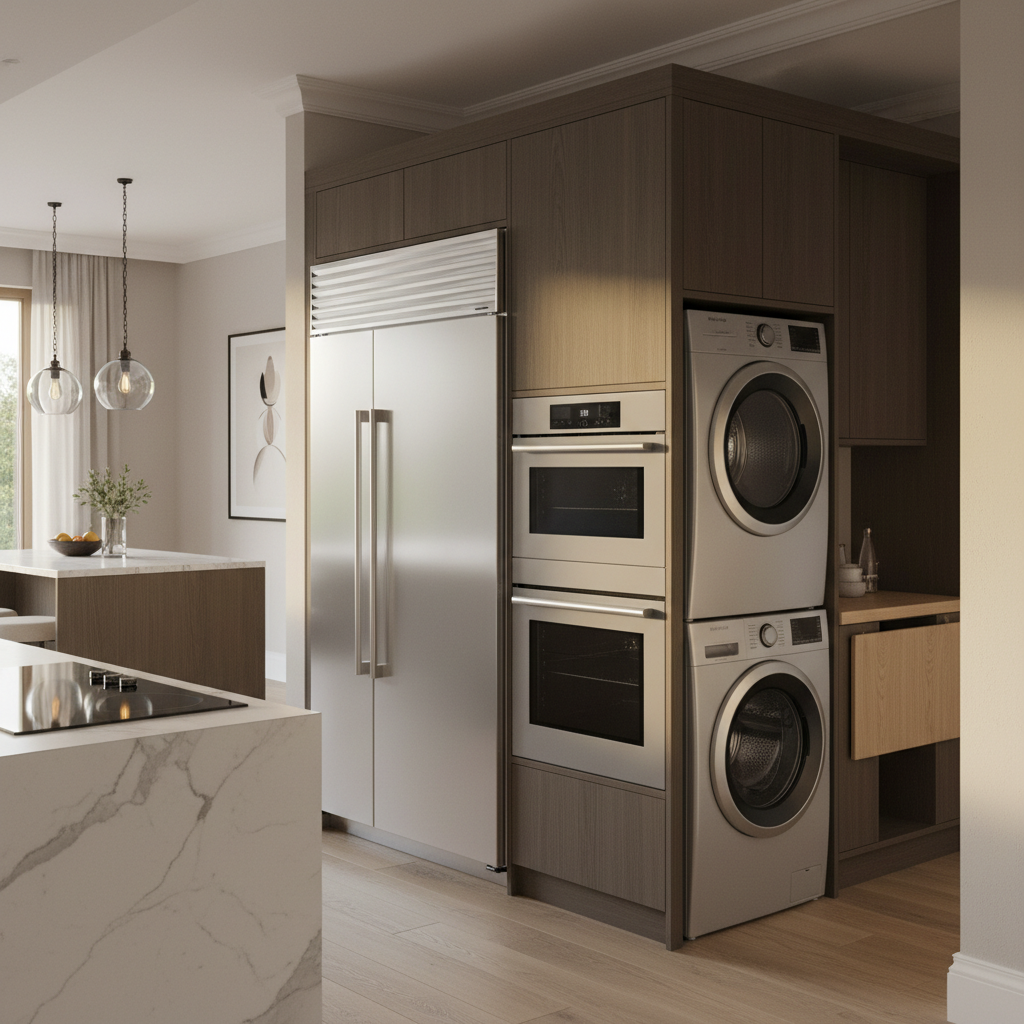 Premium household appliances in a luxury home environment